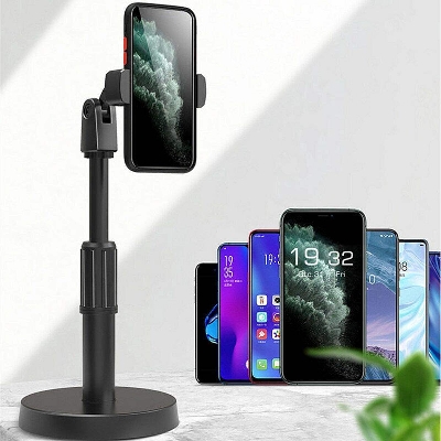 Picture of Height Adjustable Mobile Phone Stand Holder for Live Stream - Black
