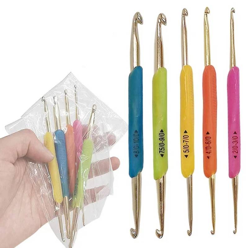 Picture of Double Side Crochet Hook For Knitting - 2/0 To 10/0 - 5 Pcs Set