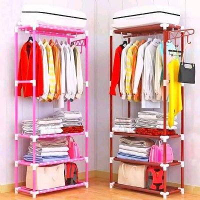 Picture of Fashion Coat Racks Multi Function Hanger Creative Home clothing store Portable By Genetic Gadget - Red