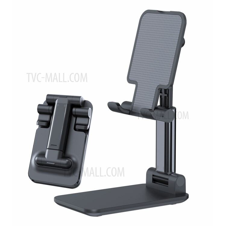 Picture of (GADGET DREAM ) T1 Universal Ergonomic Collapsible Adjustable Metal Desktop Tablet Mobile Phone Holder Foldable Extend Cell Phone Support Desk Mount Table Stand Smart Phone Bracket black & white