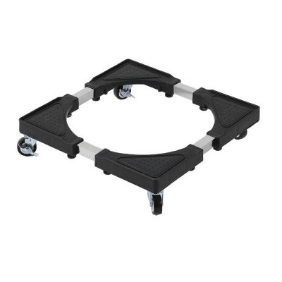 Picture of Reinforced Retractable Movable Wheel Rack Base Bracket for Refrigerator / Washing Machine - Black
