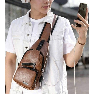 Picture of Haodier Unisex Crossbody Fashion Bagpack - Chocolate