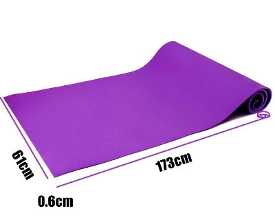 Picture of Yoga Mat Thick 6mm (173cm X 61cm) Non-slip Exercise Fitness Gymnastics Mat Body Building - Purple