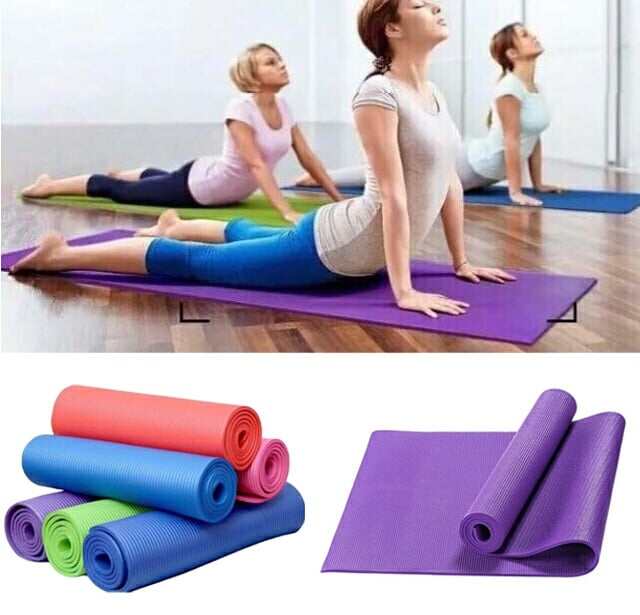 Picture of Yoga Mat Thick 6mm (173cm X 61cm) Non-slip Exercise Fitness Gymnastics Mat Body Building - Purple