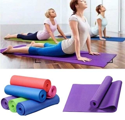 Picture of Yoga Mat Thick 6mm (173cm X 61cm) Non-slip Exercise Fitness Gymnastics Mat Body Building - Purple