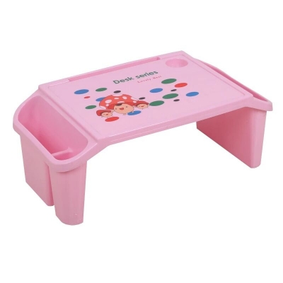 Picture of Study Table Plastic Children Small Study Table With Storage Lap Laptop Desk For Kid Adult Home Bedroom Furniture Portable