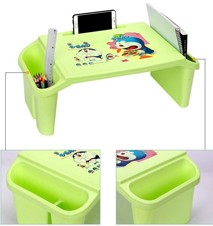 Picture of Study Table Plastic Children Small Study Table With Storage Lap Laptop Desk For Kid Adult Home Bedroom Furniture Portable