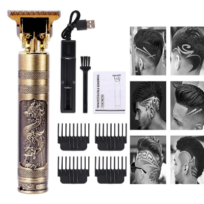 Picture of Vintage T9 Bald Head Electric Hair Clipper Recharge Professional Cordless Hair Trimmer for Men Barber Hair Cutting Machine - Trimmer - Trimmer For Men - Trimmer - Trimmer - Trimmer - Gold