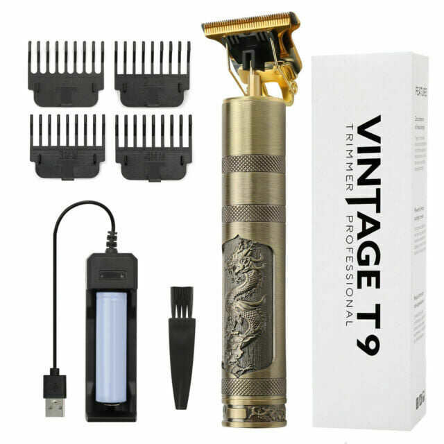 Picture of Vintage T9 Bald Head Electric Hair Clipper Recharge Professional Cordless Hair Trimmer for Men Barber Hair Cutting Machine - Trimmer - Trimmer For Men - Trimmer - Trimmer - Trimmer - Gold