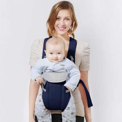Picture of 4-in-1 Baby Carrier With Comfortable Cushioned Head Support & Buckle Straps Multicolor- 0-6month - Multicolor