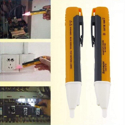 Picture of Voltage Meter AC DC Detector-Electric Test Pencil 90V to 1000V - Yellow