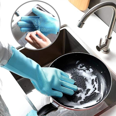 Picture of Hand Gloves Silicone Dish Washing Kitchen Gloves-MulticolorHand Gloves Silicone Dish Washing Kitchen Gloves-Multicolor - Hand Gloves - Hand Gloves - Multicolor