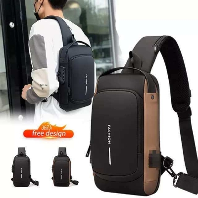 Picture of Men's Anti-theft Crossbody Multi-functional Sling Bag - Multicolor