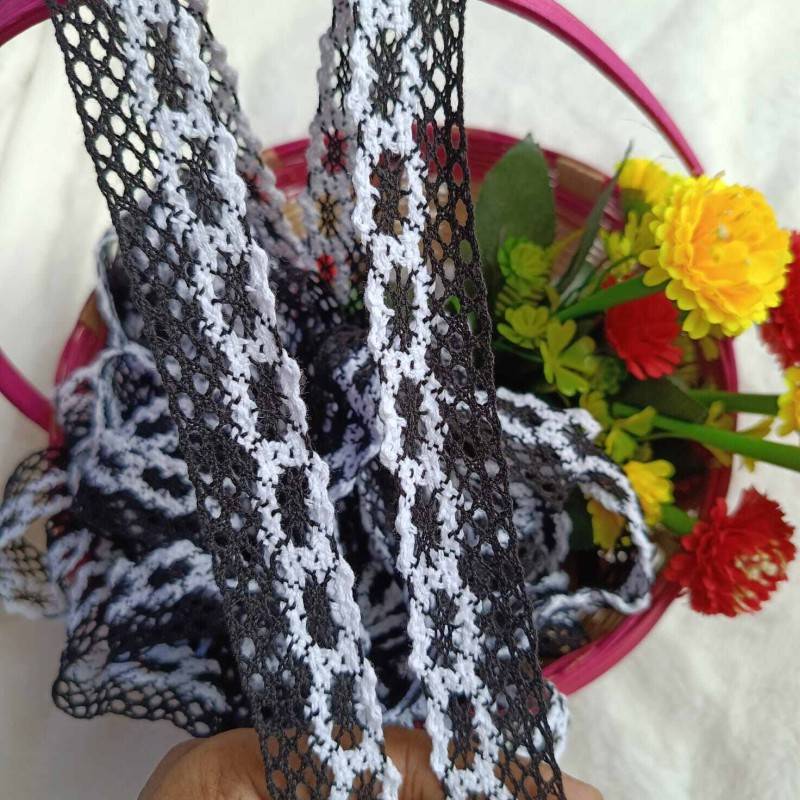 Picture of 5 Yards Soft And Thick Floral Lace Ribbon For Diy Decoration, Clothing, Tablecloth, Curtain, Textile Accessory/ Length