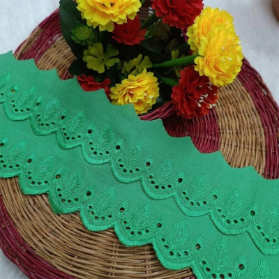 Picture of 5 Yards Fashion Elastic Net Lace Embroidery Cotton Polyester Tc Lace Trim for Wedding Dress Fabric Home Textile Curtain Garment Accessories for Dubai Fabric