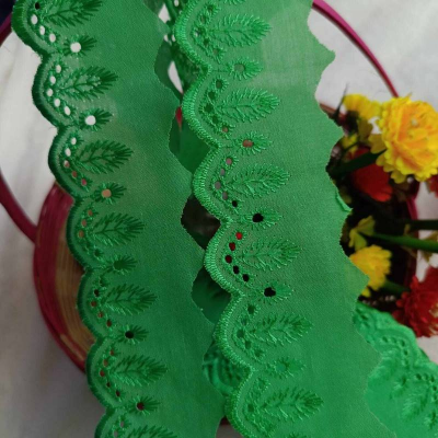 Picture of 5 Yards Fashion Elastic Net Lace Embroidery Cotton Polyester Tc Lace Trim for Wedding Dress Fabric Home Textile Curtain Garment Accessories for Dubai Fabric