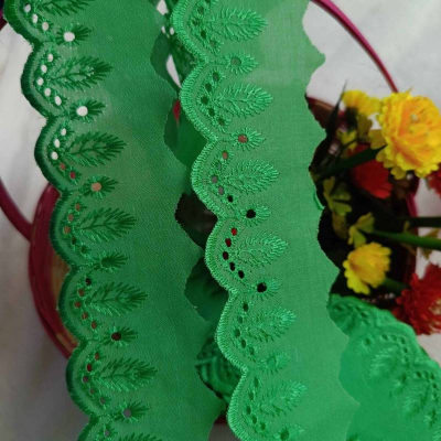 Picture of 5 Yards Fashion Elastic Net Lace Embroidery Cotton Polyester Tc Lace Trim for Wedding Dress Fabric Home Textile Curtain Garment Accessories for Dubai Fabric