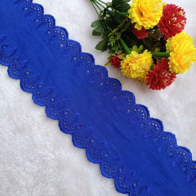 Picture of 5 Yards Fashion Elastic Net Lace Embroidery Cotton Polyester Tc Lace Trim for Wedding Dress Fabric Home Textile Curtain Garment Accessories for Dubai Fabric