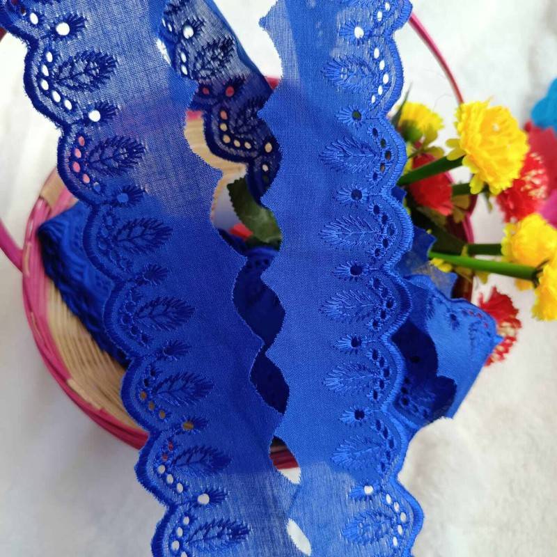 Picture of 5 Yards Fashion Elastic Net Lace Embroidery Cotton Polyester Tc Lace Trim for Wedding Dress Fabric Home Textile Curtain Garment Accessories for Dubai Fabric