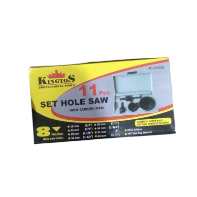 Picture of Hole Saw Set with Case, 19 Pieces Hole Saw Bit with 3/4-2-1/2inch Saw Blades,1 Hex Key, Hole Saw Kit for Soft Wood, Plywood, Drywall, PVC-Black