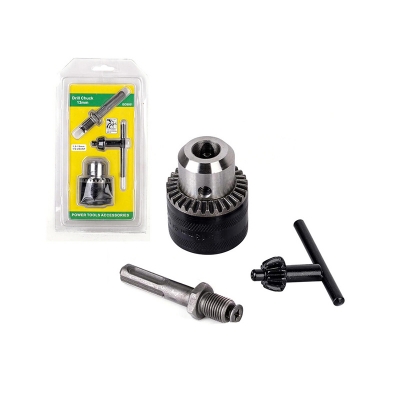Picture of Rotary Hammer Drill Chuck Adapter 1.5-13mm 1/2" 20UNF Thread With SDS Plus Quick Change Drill Chuck Adapter SDS Plus Shank With Wrench Chuck Key Drills & Drivers-Silver