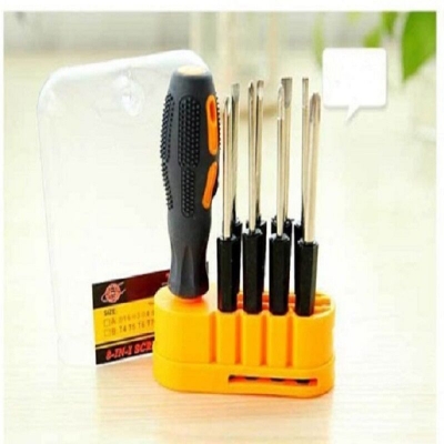Picture of multifunctional screwdriver set/Multi Size Screwdriver Set 8 In 1-Black