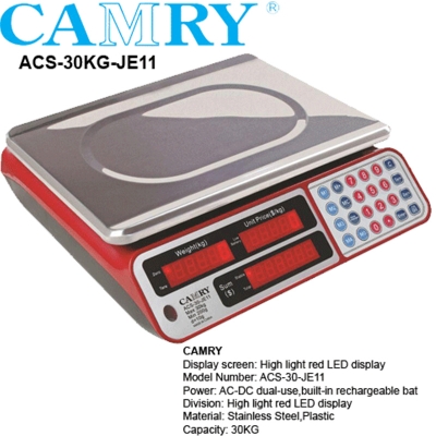 Picture of Camry Digital Scale/Meter 40KG-JE11 TABLE TOP SCALE Original-Red
