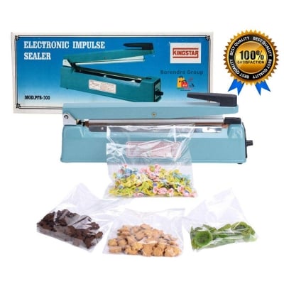 Picture of Impulse Sealer Machine Kingstar MOD.PFS-300)/12" Heavy-Duty 12 inch (220v- 50/60Hz / 300mm Impulse Manual Hand Sealer-Blue