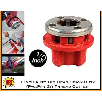 Picture of 1/2 inch Pipe Auto Die Head Heavy Duty (PVC,Ppr,Gi) Thread Cutter-Red