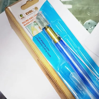 Picture of Glass Cutter /High Quality Oil Feed , Glass Cutter Pen,Diamond Glass Cutter Pencil for Glass Slide, Test Tube, Glass Pipette (178mm Silver)-Blue