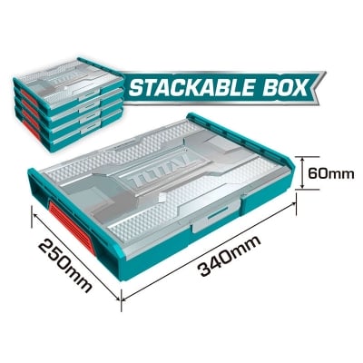 Picture of Stackable Toolbox TOTAL 11PCS HOUSEHOLD TOOLS SET-Green
