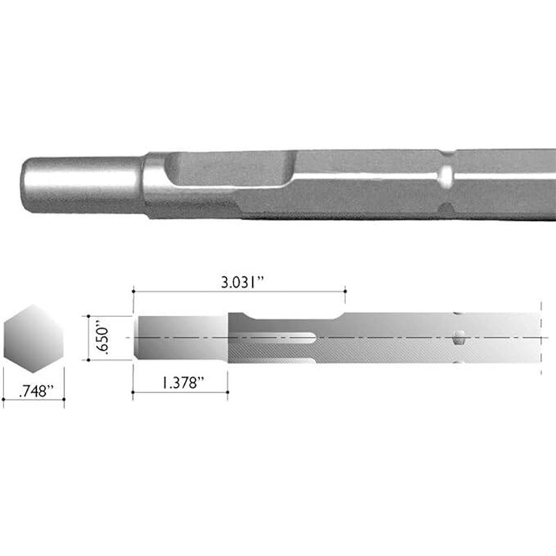 Picture of Flat Chisel/Hex drill hole 270mm Length Electric Hammer  (17mm Hex handle 270mm Length Hammer Flat Chisel-Silver