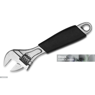 Picture of 8 Inch Adjustable Wrench Kingtos - Professional Shifter Spanner with Wide Caliber Opening-Black