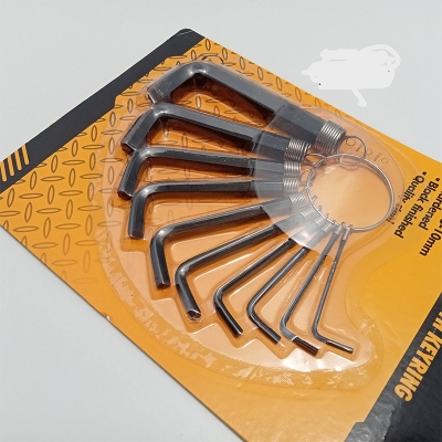 Picture of Allen Key Set Alengi Set Steel Allen Hex Key Wrench Set 10 PCs with Key Ring-Black