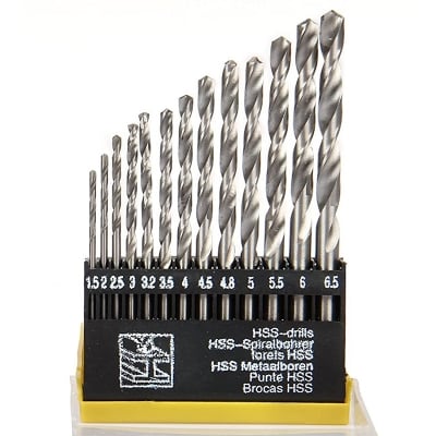 Picture of Drill Bit Set 13 Pieces/Stainless Steel For 775/555 motor HSS Drill Bit Set 1.5-6.5mm/Drill Bits Set for Wood, Malleable Iron, Aluminum, Plastic-Bronze