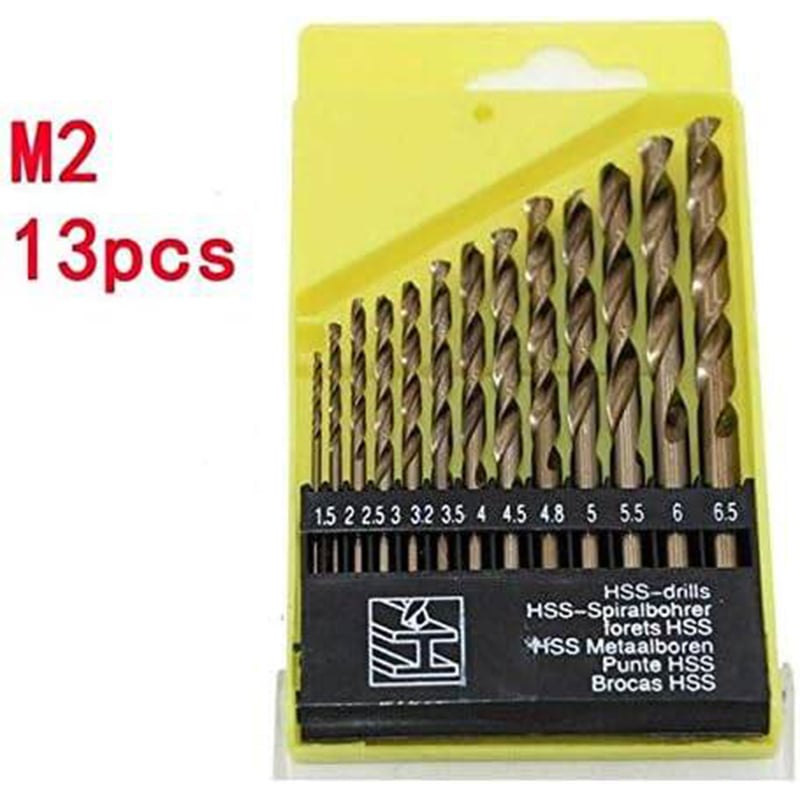 Picture of Drill Bit Set 13 Pieces/Stainless Steel For 775/555 motor HSS Drill Bit Set 1.5-6.5mm/Drill Bits Set for Wood, Malleable Iron, Aluminum, Plastic-Bronze