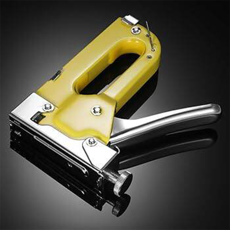 Picture of Nailer/Stapler Staple Gun Kingtos 3 Ways Heavy Duty Chrome U-Shape Nails Stapler-Silver