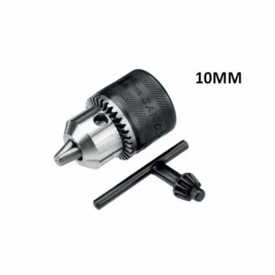 Picture of Drill Chucks, 3/8-24UNF Threaded 1.5-10mm Capacity with Chuck Key-Silver