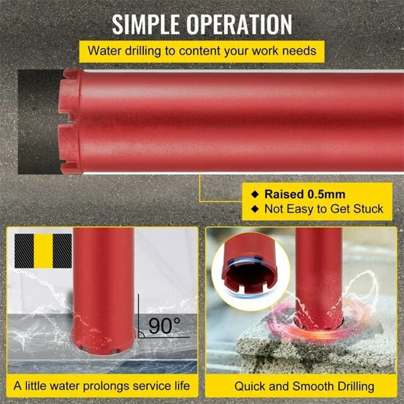 Picture of 3"Core Diamond Drill Bits for Concrete and Other Masonry(BODA)-Red