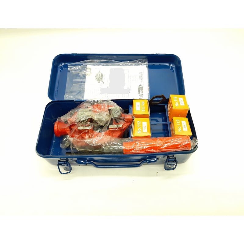 Picture of Pipe Threading Die Set, Ratchet Die Stock set manual 1/2"-1 1/4" heavy duty-Blue