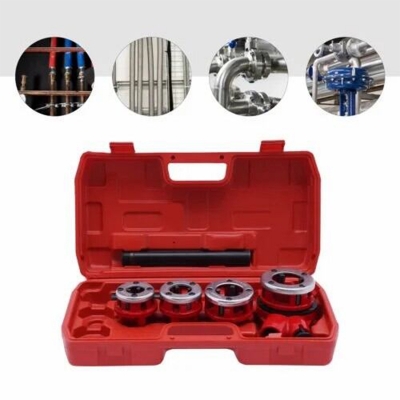 Picture of 1/2-1-1/4" Pipe Die/Pipe Threader Tube Ratchet Plumber Threading Tool Kits-Red