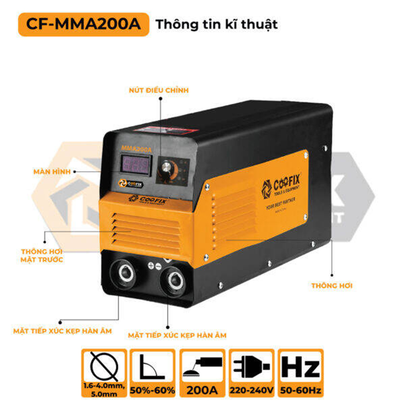 Picture of Welding Machines ARC Inverter DC MMA  (30-200A) MMA-200 with All Accessories 220V & Mini Portable Electric Welding Machine with LED Display-Orange