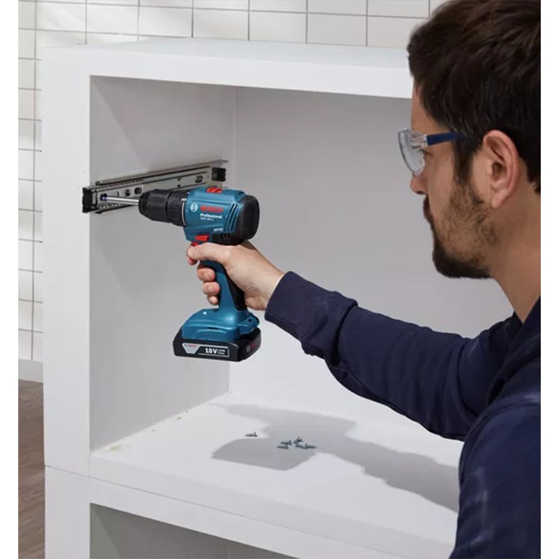 Picture of Cordless Drill 13 mm/Bosch Professional 18V System GSR 185-LI 18V-55 cordless combi drill-Blue