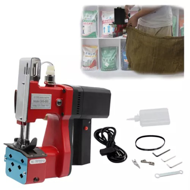 Picture of Bag closer machine/Portable Bag Closing Machine, Hand-Held Woven Bag Sewing Machine, 2600 Needles/min, Sealing Width: 5-9MM, Bag Sewing Machines Used for Rice/Sack/Woven/Paper/Plastic Bag/Cloth