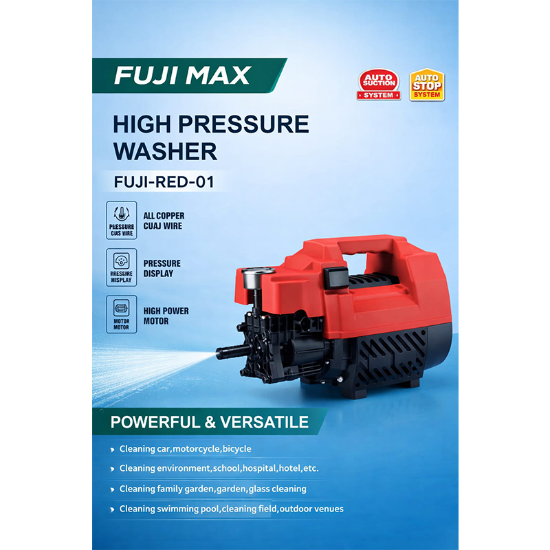 Picture of Car washer/Electric Pressure Washer, /High pressure washer ( Fuji max) , Built-in Carry Handle, Detachable Foam Cannon, Pro-Style Steel Wand,, for Cars/Fences/Driveways/Home/Patios