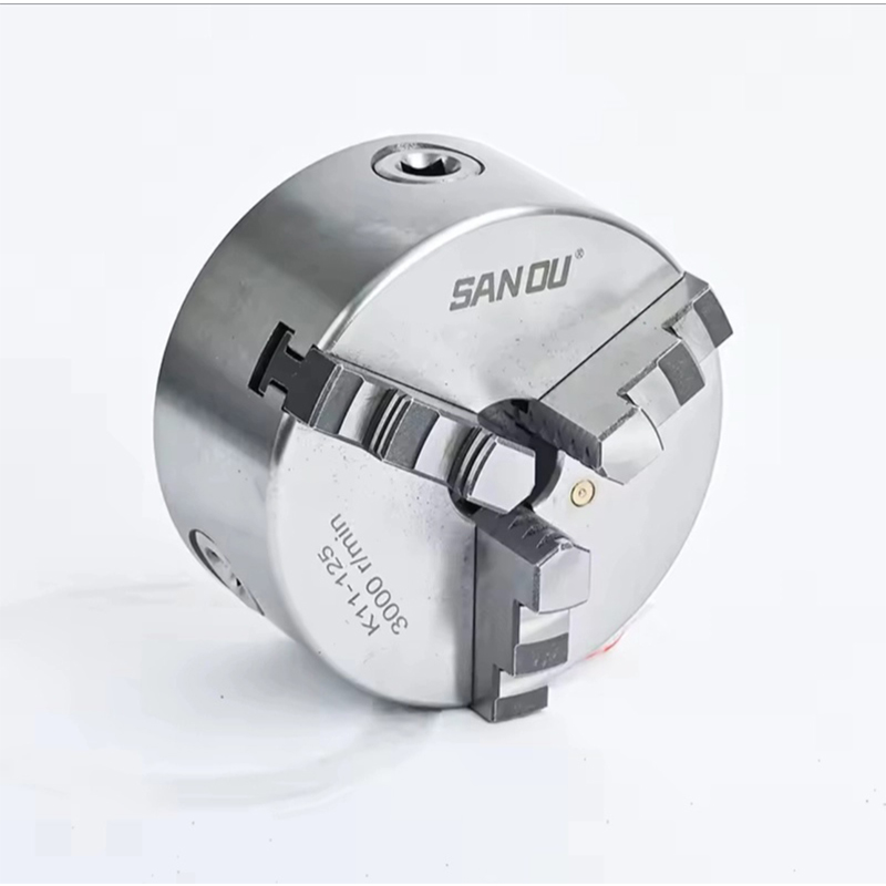 Picture of Lathe Chuck 5" K11-125 3 Jaw (Sanou) Self-Centering Chuck for Mini Metal Lathe Machine-Silver