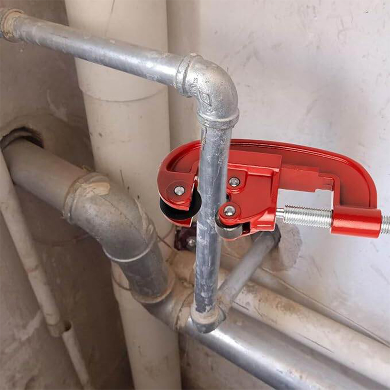 Picture of Pipe Cutter 2 inch Tool with an Extra Blade, Sharp Pipe Cutters Plumbing Cuts Up to Galvanized Pipe, Copper, and Iron Pipe, Steel Tubing Cutter for Metal Cutting-Red