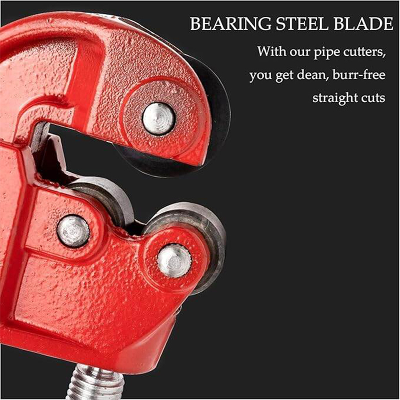 Picture of Pipe Cutter 2 inch Tool with an Extra Blade, Sharp Pipe Cutters Plumbing Cuts Up to Galvanized Pipe, Copper, and Iron Pipe, Steel Tubing Cutter for Metal Cutting-Red