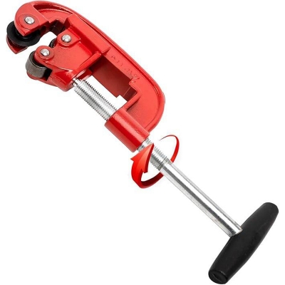 Picture of Pipe Cutter 2 inch Tool with an Extra Blade, Sharp Pipe Cutters Plumbing Cuts Up to Galvanized Pipe, Copper, and Iron Pipe, Steel Tubing Cutter for Metal Cutting-Red