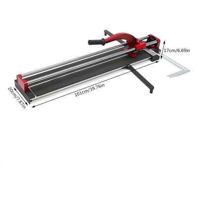 Picture of Tile Cutter Machine 32"(800MM) Tile Cutting Machine Double Rails and Brackets Manual 3/5 with Precision Infrared Positioning Manual Tile Cutter Tools for Precision Cutting-Red